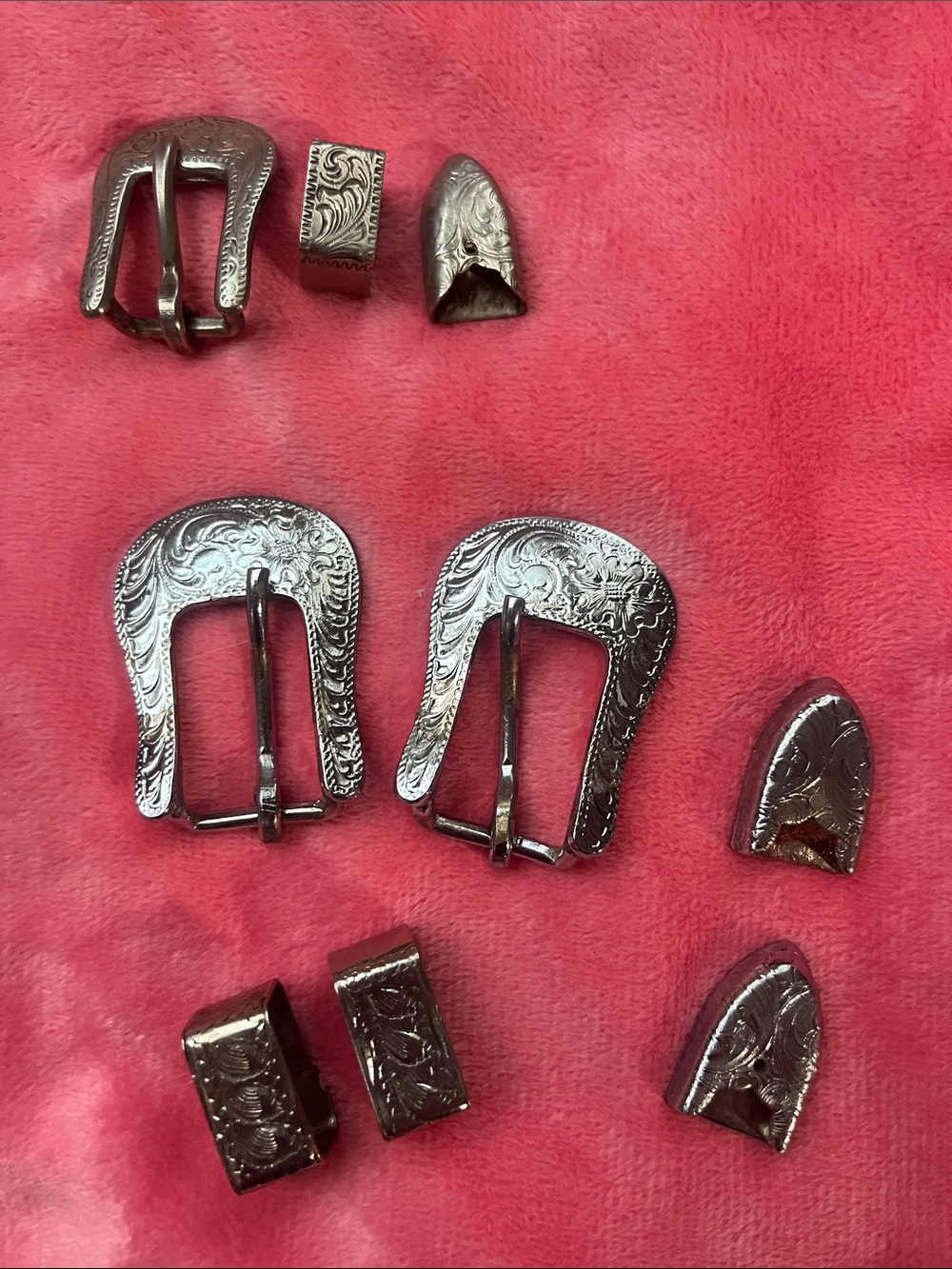 VINTAGE ALPACA MEXICO  3- Buckle Sets